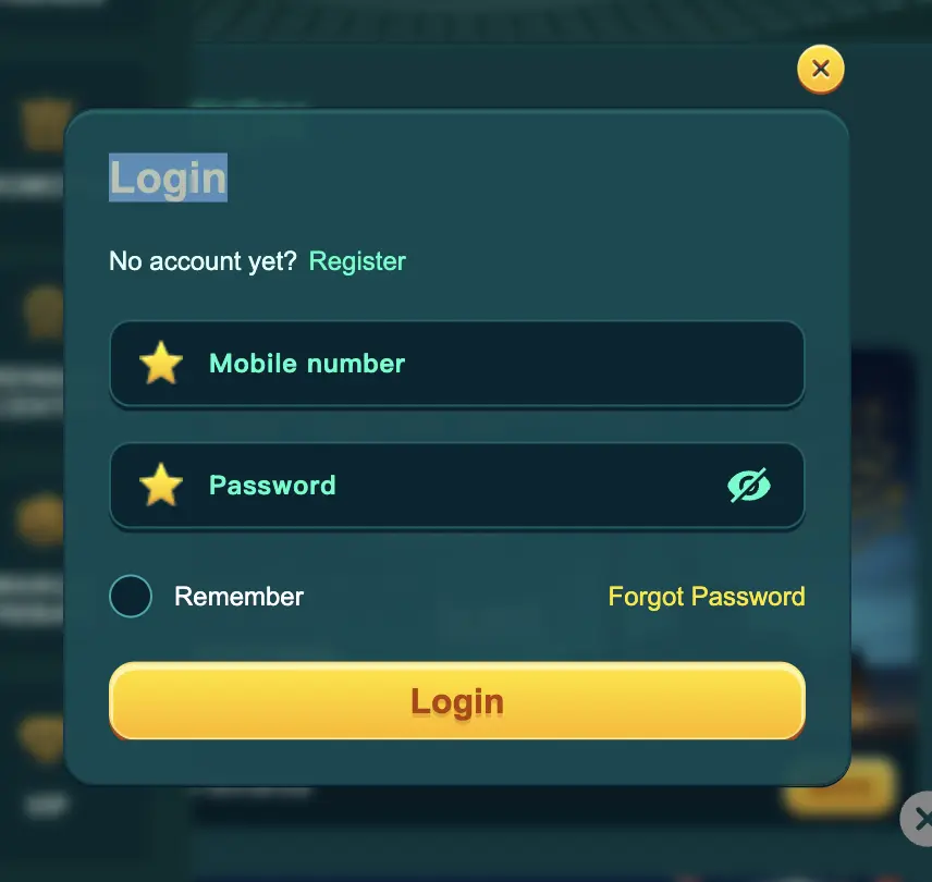 Login interface